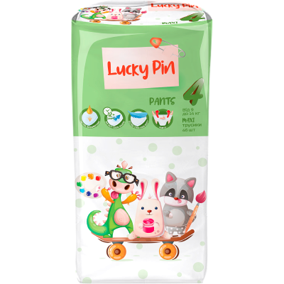 Підгузники-трусики Lucky Pin розмір 6 (15-25 кг), 38 шт